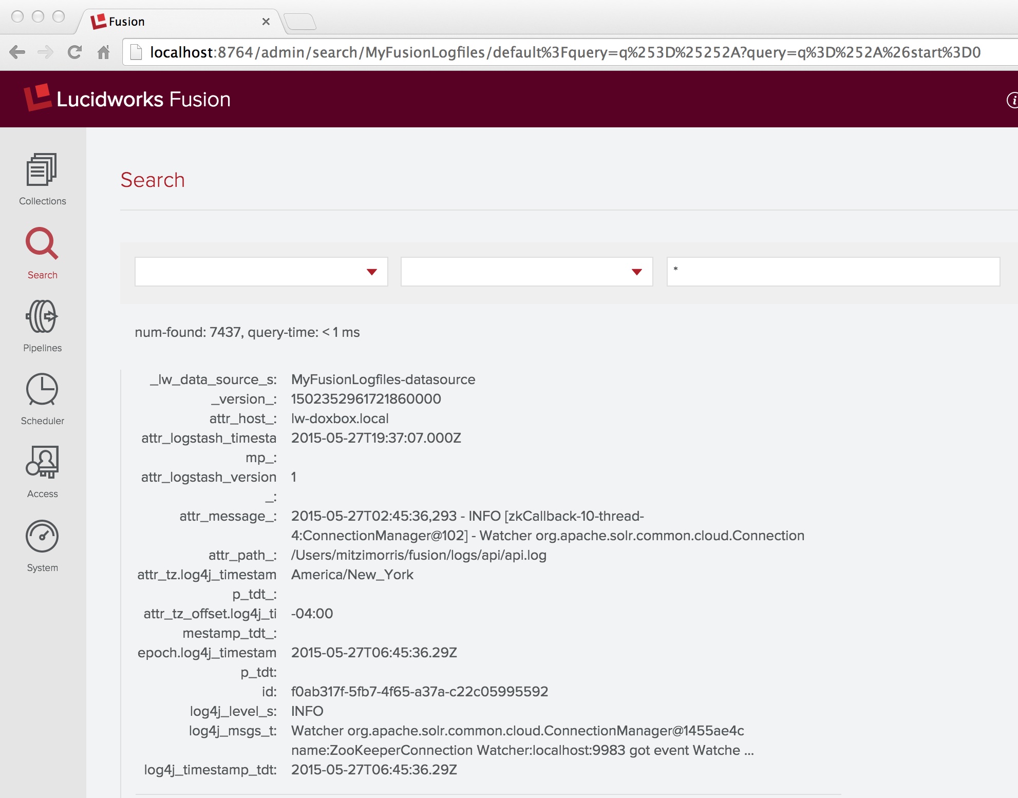 MyFusionLogs documents - 2