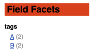 tags facet