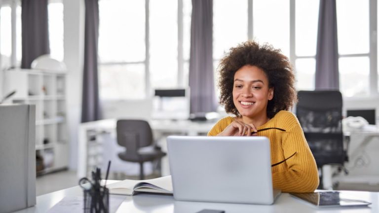 Woman on computer